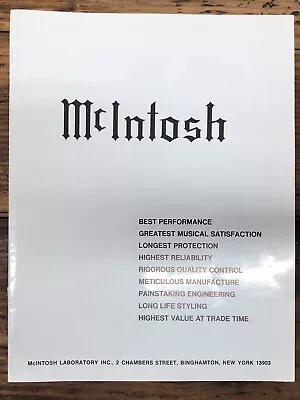 Mcintosh   36 Pg C26 C28 MAC1900 MA6100 MC2300 MC2505++ Dealer Brochure *Orig* • $29.97