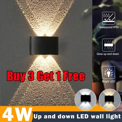 Cube LED Wall Light Up Down Sconce Light Fixture Exterior Hallway Lamp Outdoor • $9.99