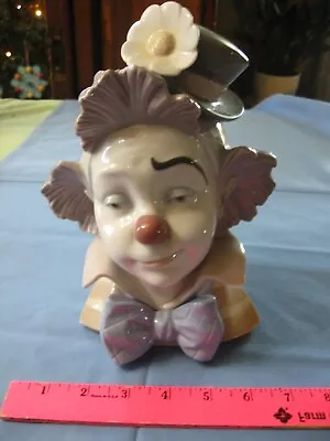 Large Rare Lladro Happy Clown Head With Daisy Hat # 5610   Star Struck  • $120