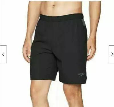 SPEEDO Men's Tech Volley Swim Shorts (BLACK SMALL) NWT • $13.03