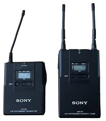 £295 • Buy Sony Wireless Microphone Set UTX-B2 / URX-P2 Ch 67-69 838.025-862.000MHz In VGC