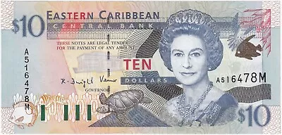 East Caribbean 10 Dollars Issued 2000 P38m Montserrat Uncirculated UNC • £30