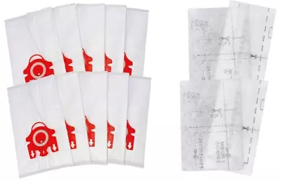 10 Replacement Bags To Fit Miele FJM Hepa Filtration Vacuum Bags + 4 Filters • $17.95