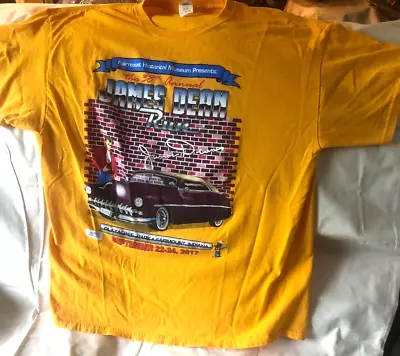 Vintage T-Shirt James Dean 38th Run Car Show Fairmount Indiana 2017 XL • $19.99