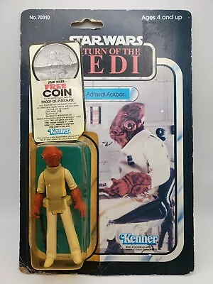 Star Wars Vintage Kenner Admiral Ackbar 65-Back 1983 3.75 Inch Carded Figure • $324.99