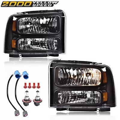 Fit For 1999-2004 Ford Super Duty F250 F350 Excursion Conversion Headlights  • $64.60
