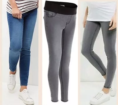 Grey New Look Maternity Under Bump Jeggings Skinny Jeans 14 &16 BNWT. SALE • £5.49