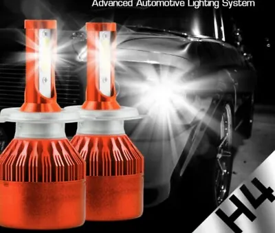 2 H4 9003 Size LED Car Headlight Bulbs 5K 5000k Fahren Xenon Color Headlamp Bulb • $29.99