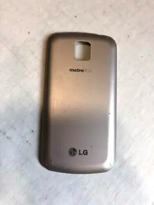 GENUINE LG Optimus M MS690 MetroPCS BATTERY COVER Door SILVER Smart Phone Back • $3.52