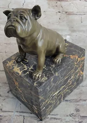 Vintage BOSTON TERRIER Or FRENCH BULLDOG Austria Solid Cast Bronze Dog Artwork • $139.65