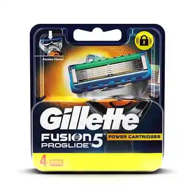 Gillette Fusion 5 ProGlide Shaving Blades For Razor - 4 Power Cartridges New • $49.76