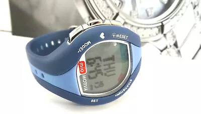 MIO Motiva Heart Rate Calorie Monitor Light/Dark Blue Band Sport Watch • $35.58