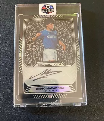 2019-20 Panini Obsidian Soccer Napoli Diego Maradona Silver Auto 8/20 • $1599