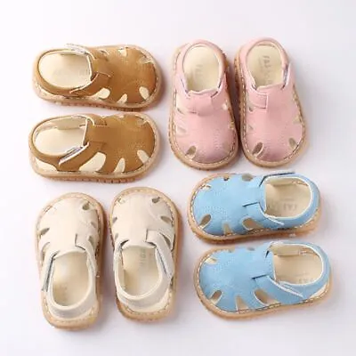 Newborn Baby Sandals Toddler Close Toe Walking Flat Shoes Casual First Walkers  • £8.91