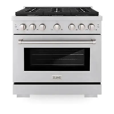 Zline 36 Inch Professional Gas Range 6 Burners In Stainless Steel Open Box SGR36 • $3200