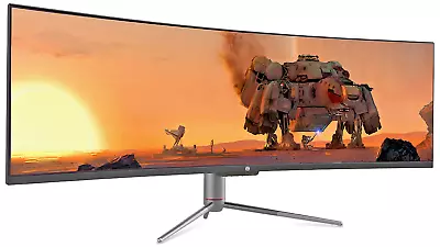 QSM 49  Curved DFHD 32:9 Ultrawide 144Hz 6ms Gaming/Office Monitor (3840 × 1080) • $939