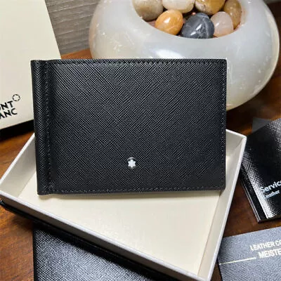 Montblanc Sartorial Natural Leather Wallet 130316 With Money Clip For Men-6cc • $89