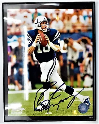 NFL COLTS Peyton Manning Hand Signed 8X10 Photo In Frame AUTHENTIC AUTOGRAPH COA • $299