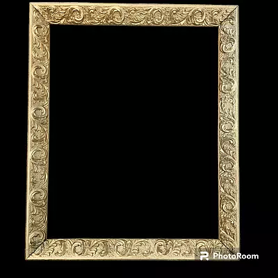 Vintage Wood Fits 16x 20 Rectangle Gold Gesso Art Frame  Baroque Wall Art Ornate • $49.99