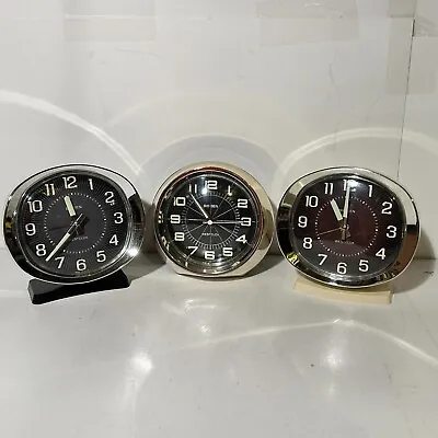 Vintage Lot Of 3 Westclox Alarm Clocks Partially Tested 2/3 Working AS IS *VIDEO • $20