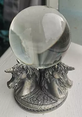 Tudor Mint • Myth And Magic • 3188 • Pewter Unicorn Crystal Ball Holder RARE. • £19.99