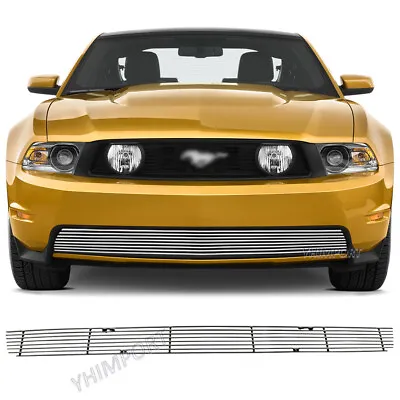 Lower Bumper Grille Fits 2010 2011 2012 Ford Mustang GT V8 Chrome Aluminum Grill • $79.98