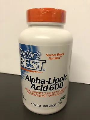Doctor's Best - Alpha Lipoic Acid 600mg 180 Veggie Caps. BRAND NEW. FREE POST. • £44.99
