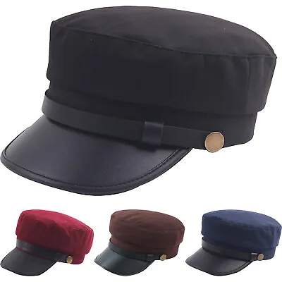 Mens Greek Fisherman Sailor Fiddler Driver Cabbie Cap Cotton Bakerboy Caps Hat • $19.70