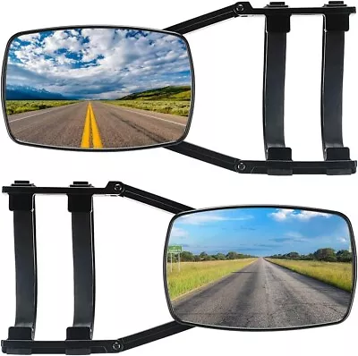 2 Pack Universal Mirror Extenders Clamp-On Towing Mirror Adjustable Rotating • $28.99