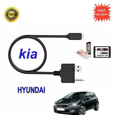 $12.63 • Buy AUX USB Cable 3.5mm Audio Music Charge Cable For HYUNDAI KIA IPhone 12 11 7 IPod
