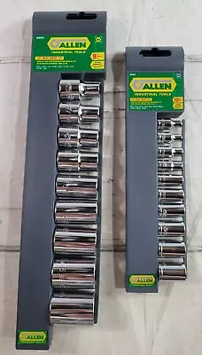 Allen Industrial Tools Metric Set Of 1/4  And SAE 1/2  Drive Socket Sets NEW • $14.99