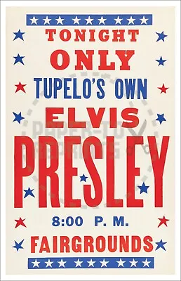 Elvis Presley Tupelo Concert Poster - Vintage Reprint • $19.95