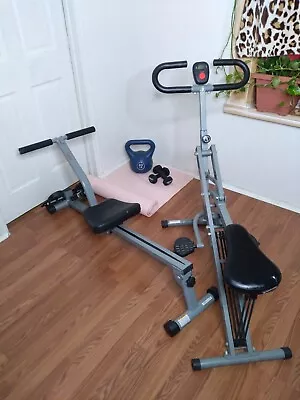 $180 • Buy Sunny Health And Fitness Rowing Machine Bundle