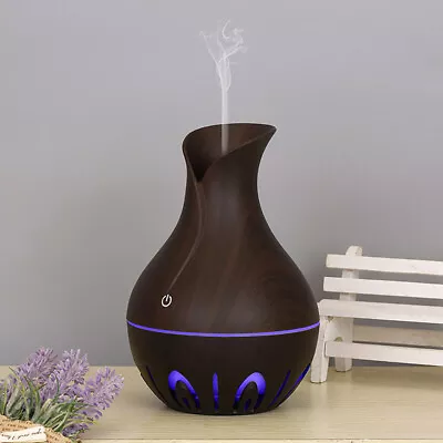 $15.59 • Buy 130ML LED Humidifier Air Purifier Wood Grain Ultrasonic Aroma Oil Diffuser Home