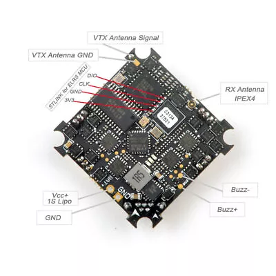 Happymodel CrazyF4 ELRS AIO 5in1 Flight Controller Built-in 900MHz ELRS RX • $56.86