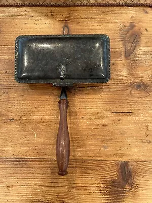 Vtg Silver-Plated Table Sweeper Silent Butler Crumb Catcher Lint Brush Patina • $28