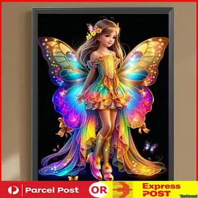 5D DIY Full Square Drill Diamond Painting Small Butterfly Fairy Art 30x40cm • $14.69