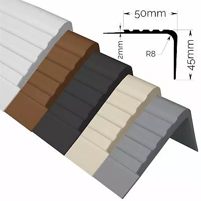 £8.79 • Buy Stair Anti Non Slip Nosing Rubber Angle Step Edge Trim PVC
