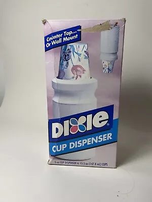 Dixie Cup Dispenser 5oz Cups Counter Top Wall Mount Vtg NIB Floral Garden Party • $32.99