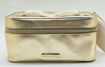 Michael Kors Gold Traincase Makeup Bag- (New) • $60