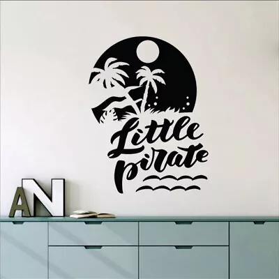 Vinyl Wall Stickers Summer Sign Palm Tree Poster Ocean Beach House Sun Room • $8.35