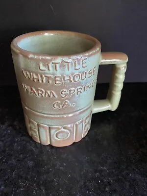 FRANKOMA Prairie Green MUG CUP Mayan Aztec Little White House Warm Springs GA • $39.99