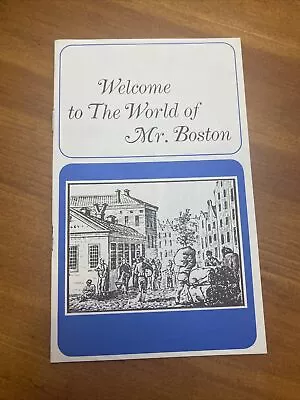 Welcome To The World Of Mr. Boston Distiller Vtg Booklet • $1