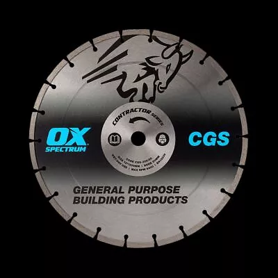 OX Contractor Diamond Blade For General Purpose Use Choose 115mm 230mm Or 300mm • £4.99