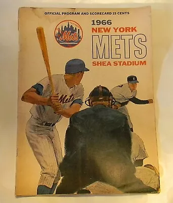 1966 New York Mets Official Program & Scorecard ~1 At Random~ • $29.95