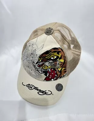 **ED HARDY** Unisex Cream Cap With Jewel Detail  - CG H37 • £7.99