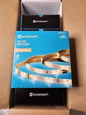 EcoSmart 16 Ft. Indoor Neutral White LED Strip Light (( 6 BOXES )) • $59.99