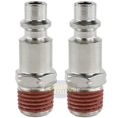 Industrial 2 Pack 1/4  Male NPT Air Compressor Hose Quick Coupler Plug Fitting • $6.95