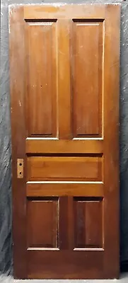 2 Avail 30 X77  Antique Vintage Old SOLID Wood Wooden Interior Doors 5 Panels • $249.99