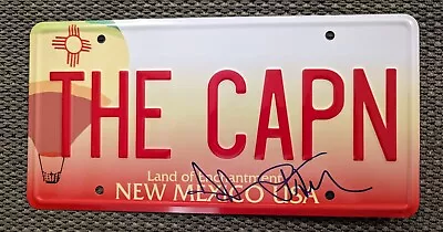 Signed By Aaron Paul New Mexico THE CAPN Metal License Plate Breaking Bad Jesse  • $498.98